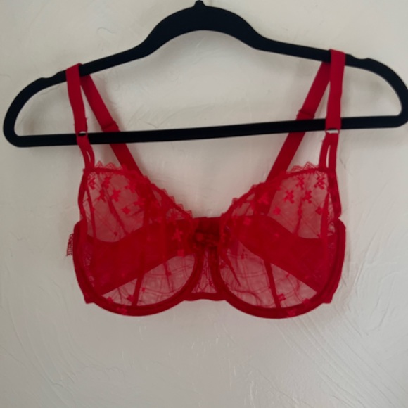 Chantelle Intimates & Sleepwear Chantelle Red Lace Underwire Bra